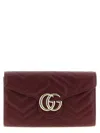 Gucci Gg Marmont Wallet Red Anchor With Chain Women In Brown