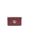 Gucci Women Gg Marmont Wallet With Chain In Brown