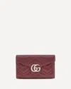 Gucci Women Gg Marmont Wallet With Chain In Brown