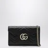 Gucci Gg Marmont Black Wallet With Chain Women In Black