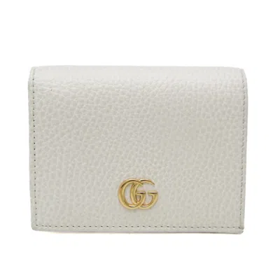 Gucci Gg Marmont White Leather Wallet  ()