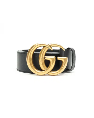 Gucci Gg Marmont Wide Belt In Black
