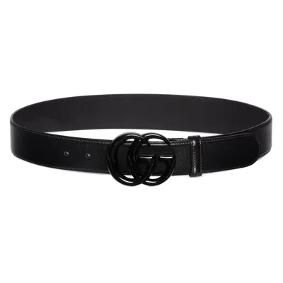 Gucci Double G Marmont Belt In Black