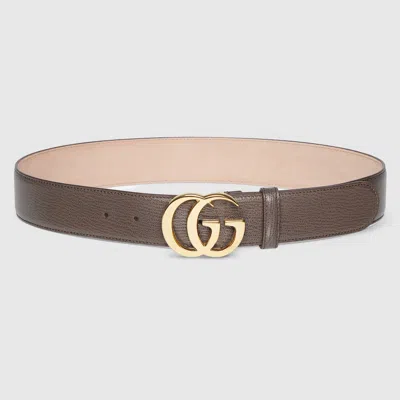 Gucci Gg Marmont Wide Belt In Brown