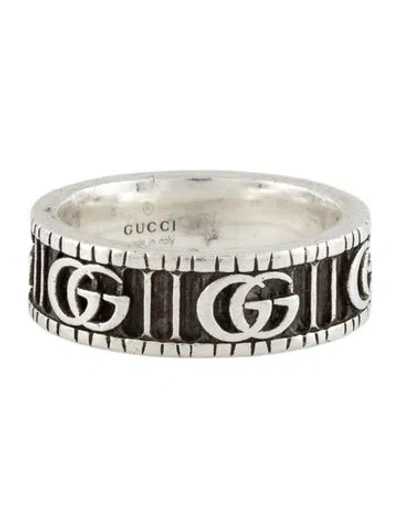 Pre-owned Gucci Gg Marmont Wide Ring In Multi