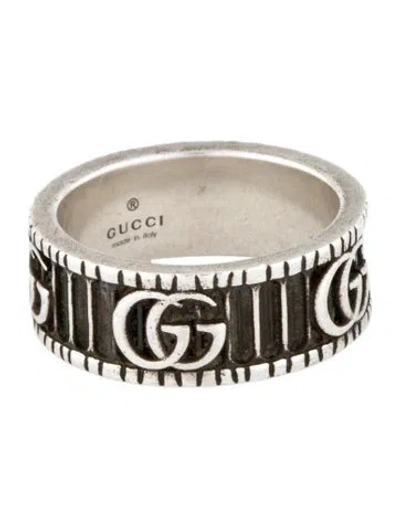 Pre-owned Gucci Gg Marmont Wide Ring In Multi