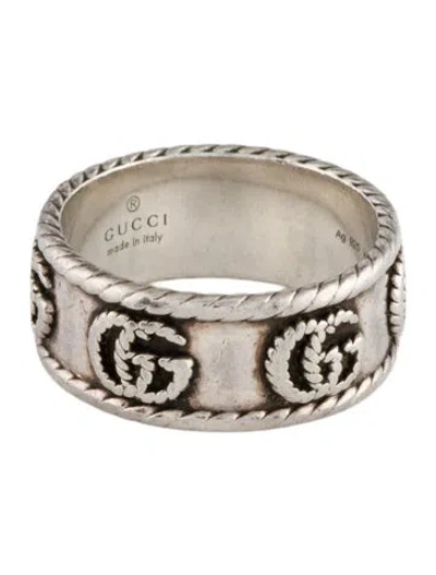 Pre-owned Gucci Gg Marmont Wide Ring In Multi