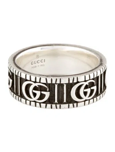 Pre-owned Gucci Gg Marmont Wide Ring In Multi