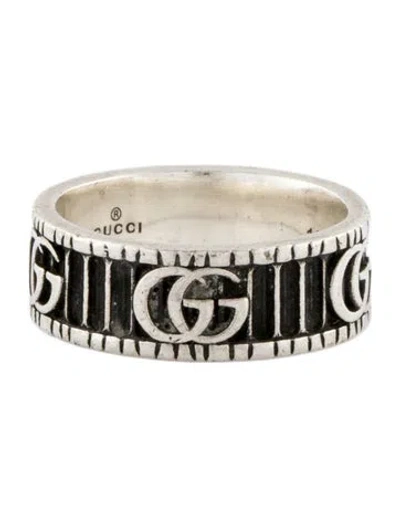 Pre-owned Gucci Gg Marmont Wide Ring In Multi