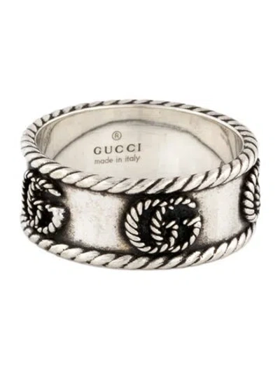 Pre-owned Gucci Gg Marmont Wide Ring In Multicolor