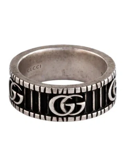 Pre-owned Gucci Gg Marmont Wide Ring In Multicolor