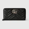 Gucci Gg Marmont Zip Around Wallet In Black