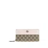 Gucci 'gg Marmont' Zip-around Wallet In Pink
