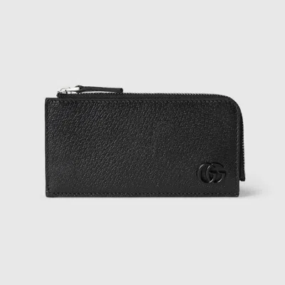 Gucci Gg Marmont Zip Card Case In Black