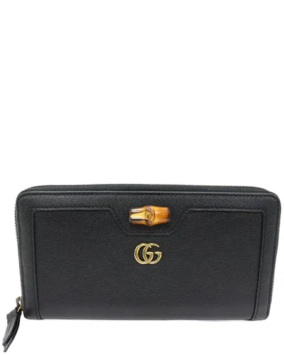 Pre-owned Gucci Gg Marmont Zip Wallet Black (authentic Pre-loved)