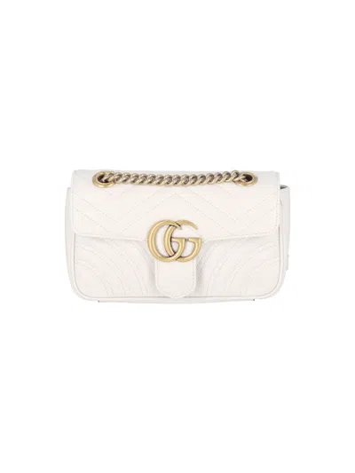 Gucci 'gg Marmont' Shoulder Bag In White