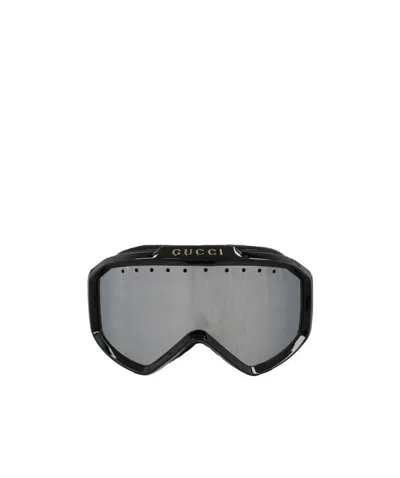 GUCCI LOGO-LETTERING SKI GOGGLES