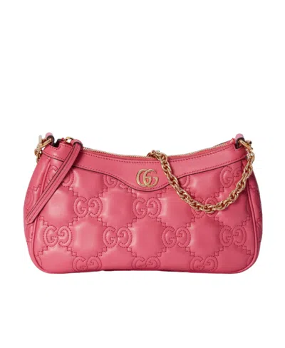Gucci Gg-matelassé Shoulder Bag In Pink