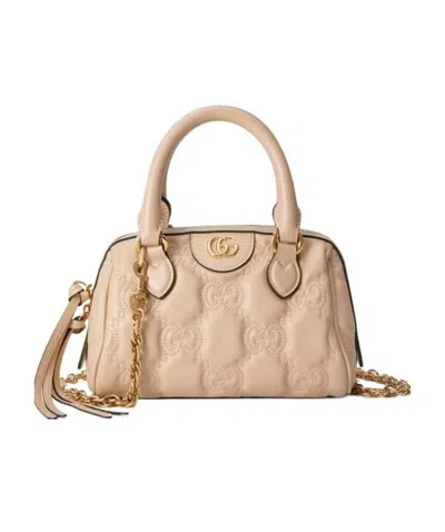 Gucci Gg Matelassé Tote Bag In Nude