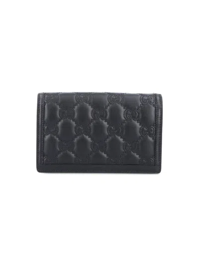 Gucci Gg Matelassé Crossbody Bag In Black