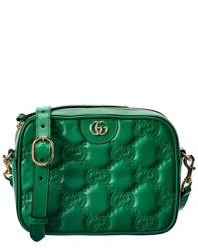 Gucci Gg Matelasse Leather Shoulder Bag In Green