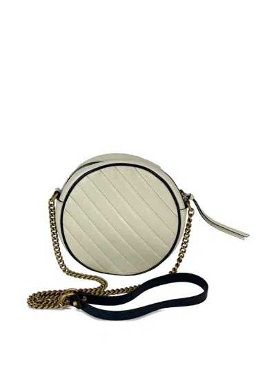 Pre-owned Gucci Gg Matelassé Round Shoulder Bag In Neutral