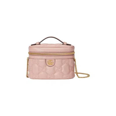 Pre-owned Gucci Gg Matelassé Top Handle Mini Bag 'pink'