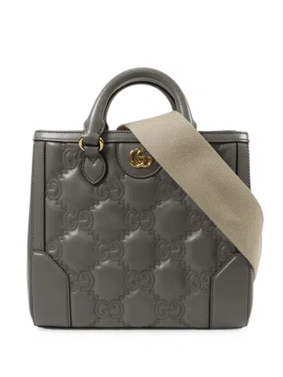 Pre-owned Gucci Gg Matelassé Tote Bag In Grey