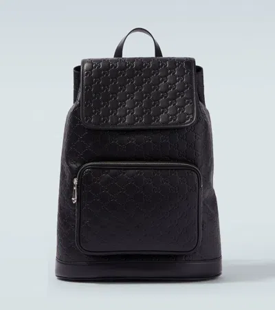 Gucci Gg Medium Leather Backpack