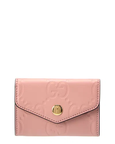 Gucci Gg Medium Leather Wallet In Pink