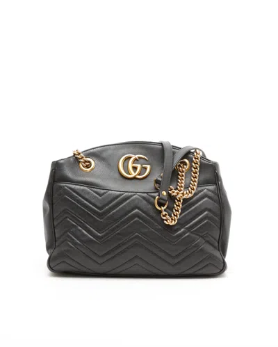 Gucci Gg Medium Marmont Tote Bag In Black