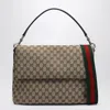 Gucci Gg Medium Shoulder Bag With Web Strap