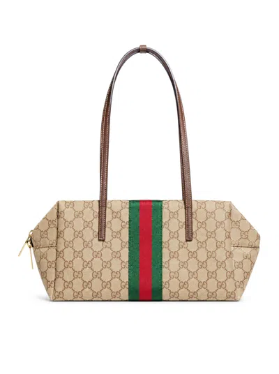 Gucci Gg Melrose Boston Bag Medium In Brown
