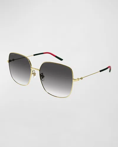 Gucci Gg Metal Butterfly Sunglasses In Gray