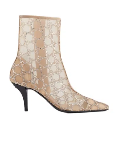 Gucci Gg Mid-heel Boot In Nude | ModeSens