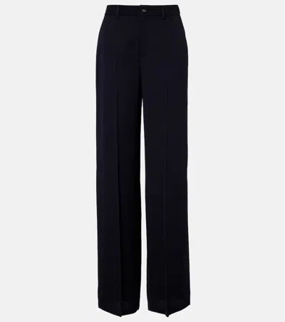 Gucci Gg Mid-rise Wide-leg Pants In Black