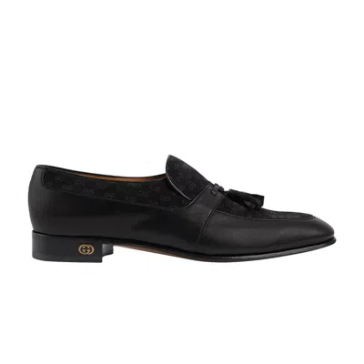Pre-owned Gucci Gg Mignon Loafer 'mandala Goat - Black' | Men's Size 6