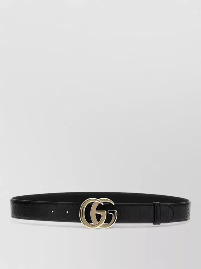 Gucci Gg Milano Belt Adjustable Fit Buckle In Black