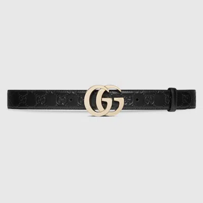 Gucci Gg Milano Belt In Black