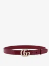 Gucci Gg Marmont Rosso Ancora Leather Belt