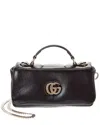 Gucci Gg Milano Mini Leather Top Handle Bag In Black