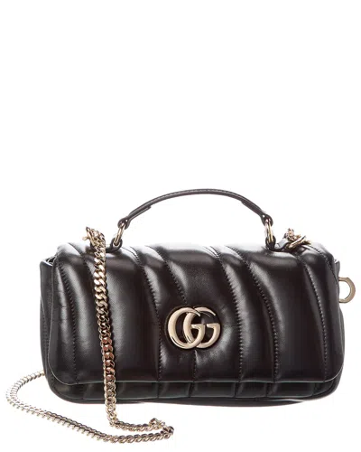 Gucci Gg Milano Mini Leather Top Handle Bag In Black
