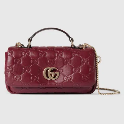 Gucci Gg Milano Mini Shoulder Bag In Bordeaux
