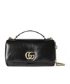 Gucci Womens Black Black Gg Milano Small Top-handle Leather Bag In Black
