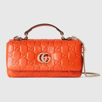 Gucci Gg Milano Small Top Handle Bag In Orange