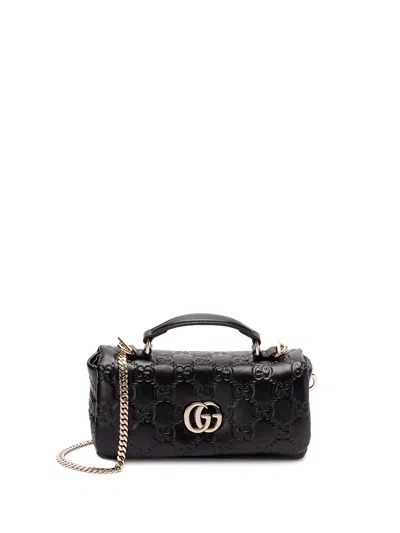 Gucci Mini Gg Milano Top Handle Bag In Black  