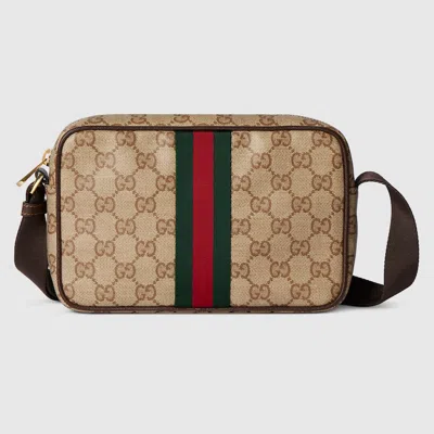 Gucci Gg Mini Bag With Web In Sand