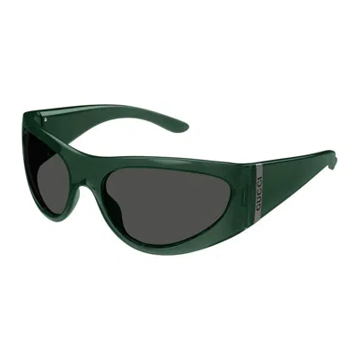 Gucci Gg Mini Shiny Sunglasses In Green