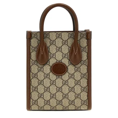 Gucci Gg Mini Shopping Bag In Sand