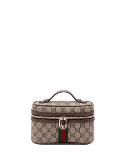 Gucci `gg` Mini Shoulder Bag In Brown